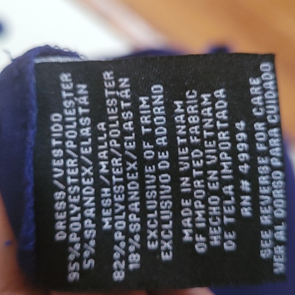 Rhinestone Faux-Wrap Dress - Picture 7 of 8